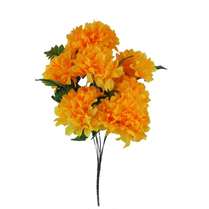 Chryzantemy bukiet 7 kwiatów 50cm pomarańczowe (6 sztuk)